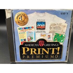 American Greetings Print! Premium 3 Software CD Windows 95 98 NT